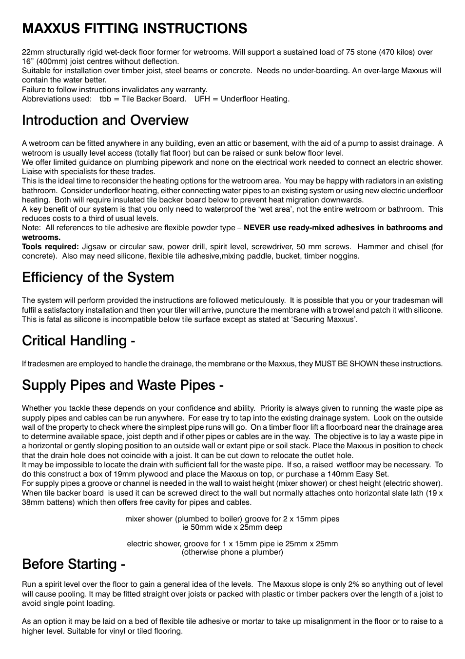 Purus Maxxus Tray User Manual | 2 pages