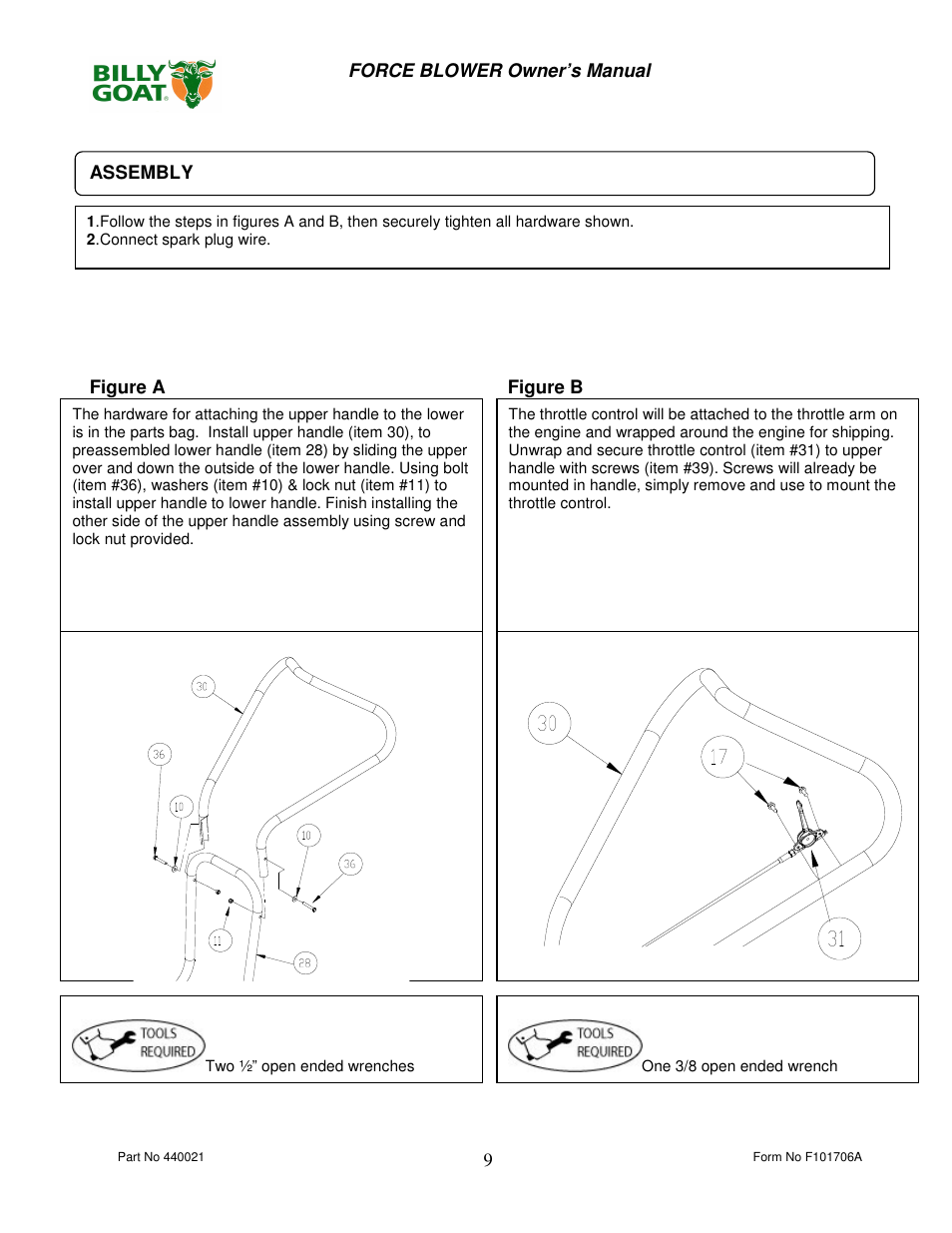 Billy Goat P / N 440120 User Manual | Page 9 / 16