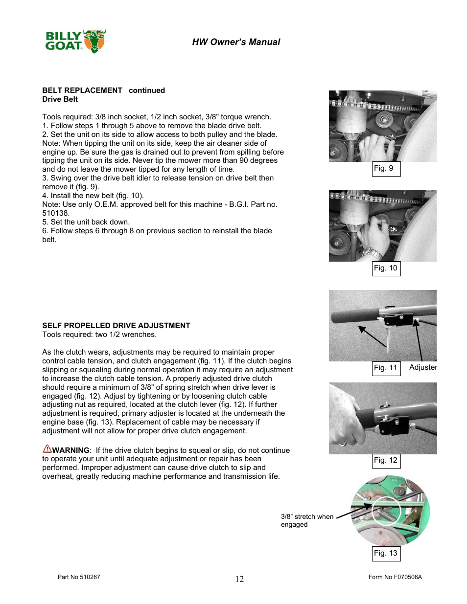 Billy Goat 510223 User Manual | Page 12 / 16