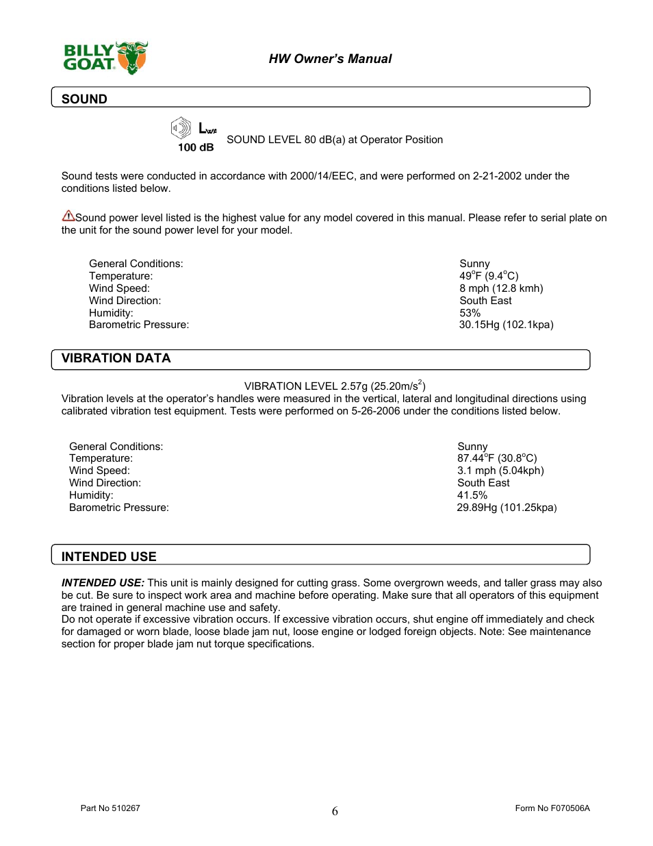 Billy Goat 510223 User Manual | Page 6 / 16