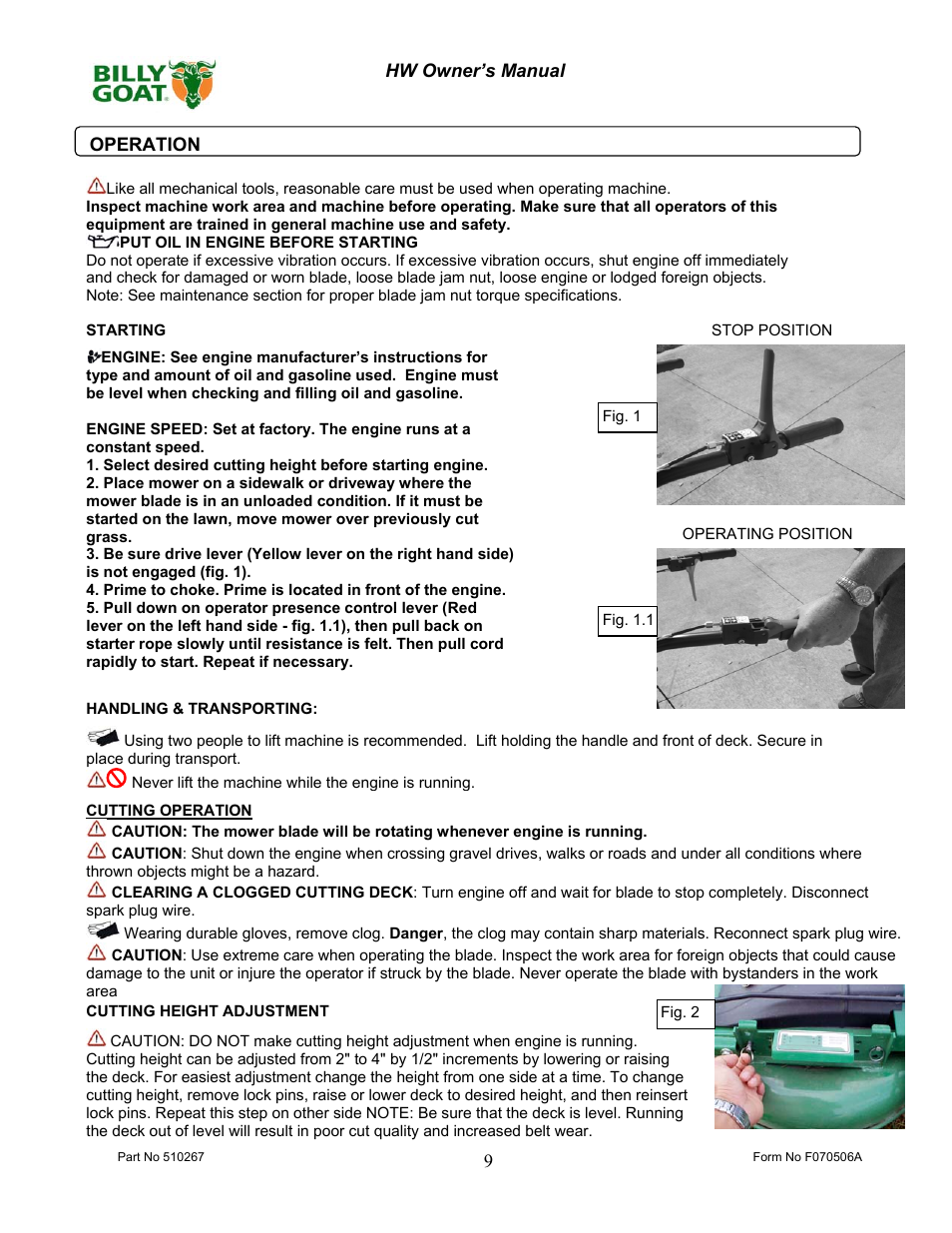 Billy Goat 510223 User Manual | Page 9 / 16