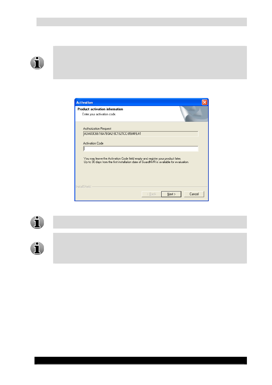 Guardnvr installation manual, Version 4.4 series, Activation screen | Quadrox QGuard Installation Manual User Manual | Page 13 / 81