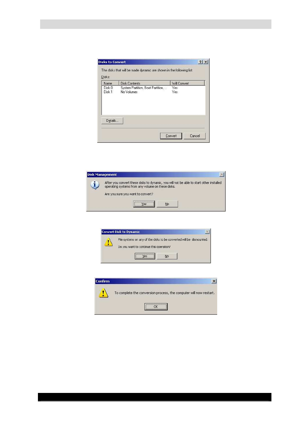 Guardnvr installation manual, Version 4.4 series, Choosing disk to convert window screen | Quadrox QGuard Installation Manual User Manual | Page 42 / 81