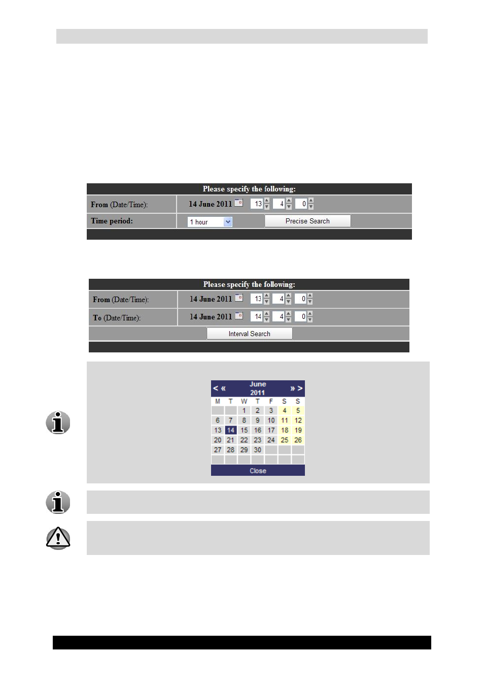 1 select time period, Qguard user manual, Version 4.9 series | Quadrox QGuard User Manual User Manual | Page 127 / 171