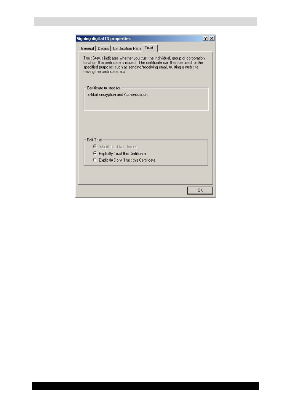 Qguard user manual, Version 4.9 series, Signing digital id properties screen | Quadrox QGuard User Manual User Manual | Page 157 / 171