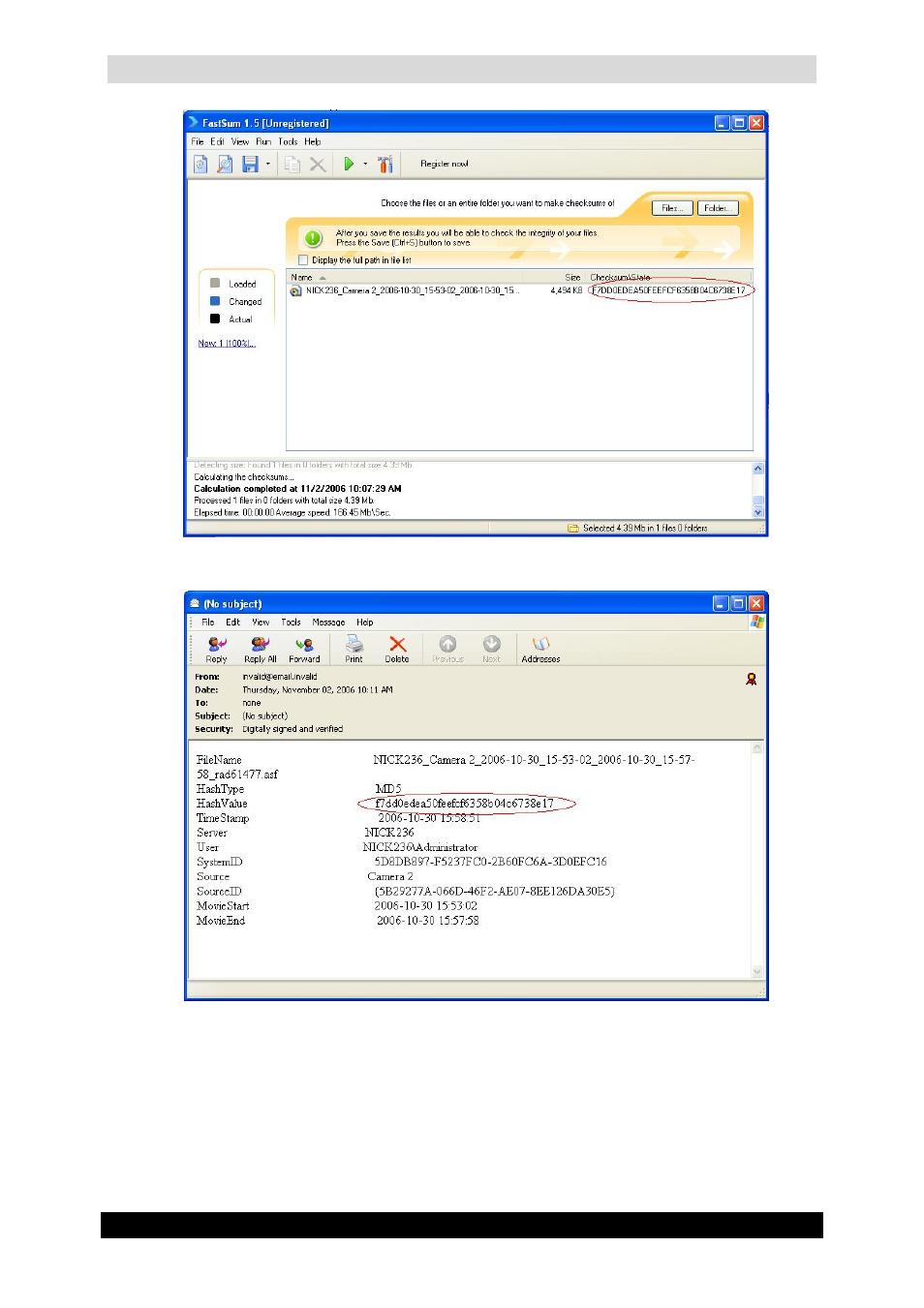 Qguard user manual, Version 4.9 series, Fastsum screen | Digital signature screen | Quadrox QGuard User Manual User Manual | Page 163 / 171