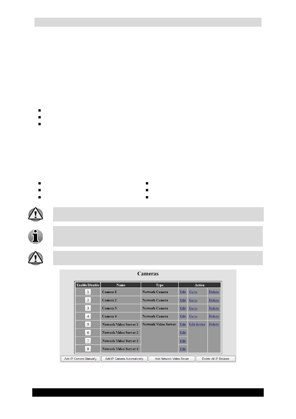 3 network video server wizard, Qguard user manual, Version 4.9 series | Cameras screen | Quadrox QGuard User Manual User Manual | Page 44 / 171