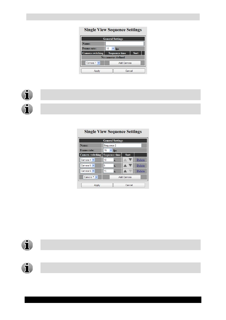 Qguard user manual, Version 4.9 series, Single view sequence settings screen | Quadrox QGuard User Manual User Manual | Page 96 / 171