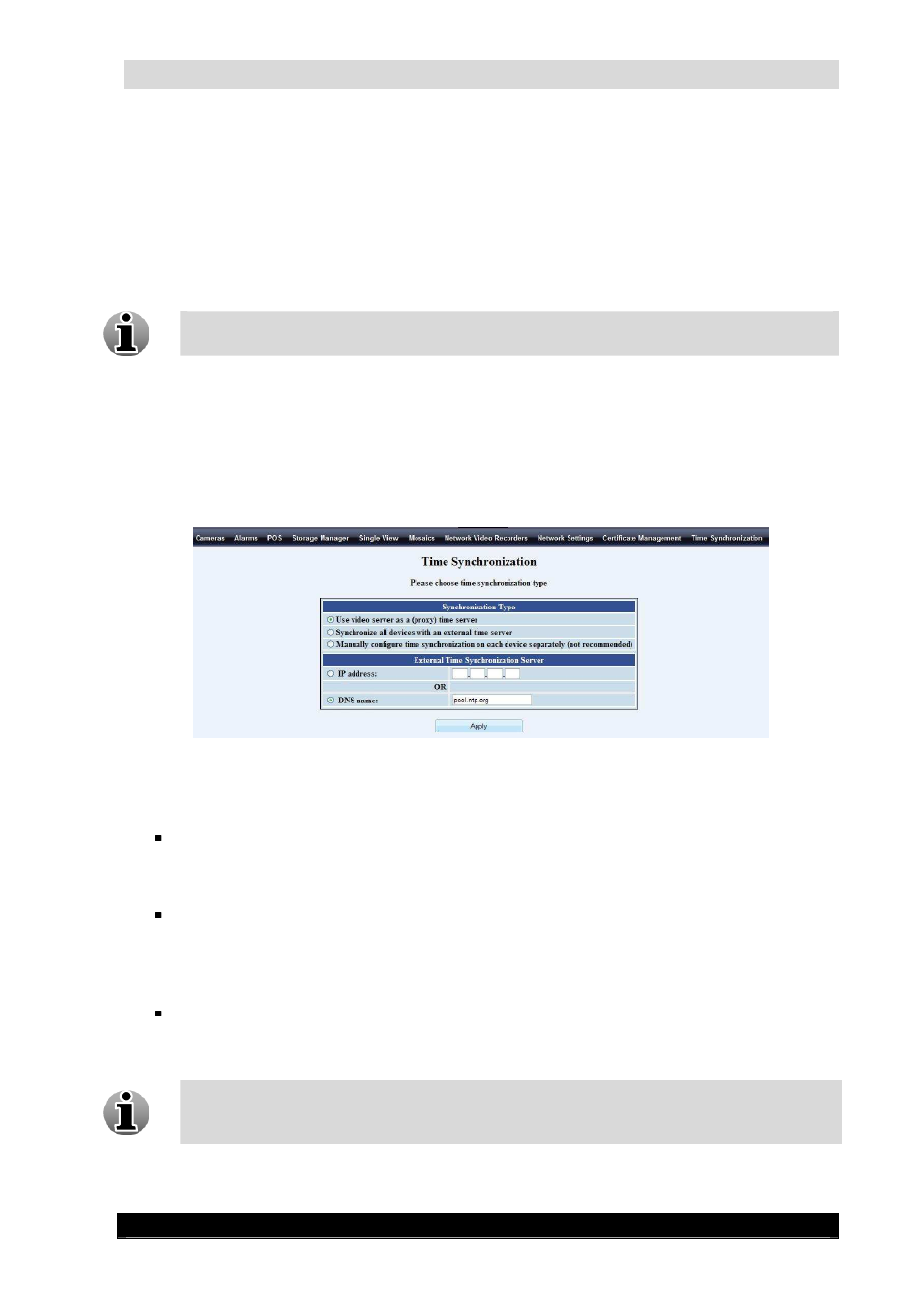 5 setting time, 1 through webcctv web application, Webcctv installation manual | Quadrox WebCCTV Installation Manual User Manual | Page 12 / 84