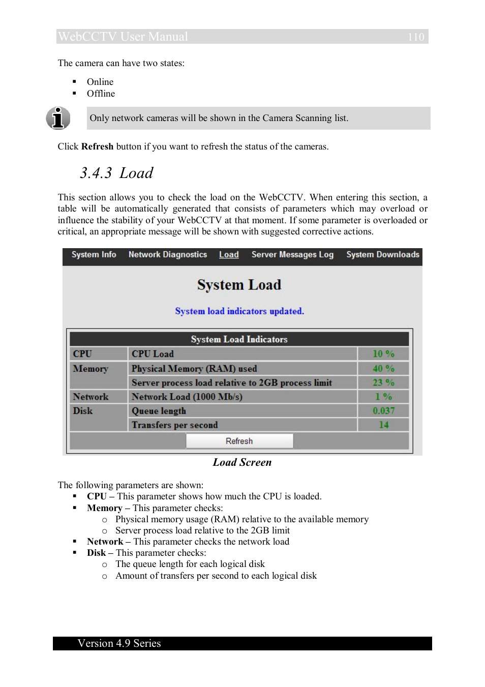 3 load, Webcctv user manual | Quadrox WebCCTV User Manual User Manual | Page 110 / 170