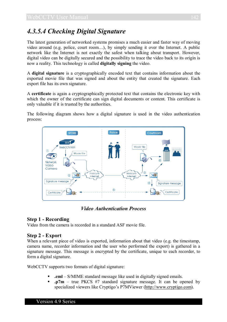 4 checking digital signature, Webcctv user manual | Quadrox WebCCTV User Manual User Manual | Page 142 / 170