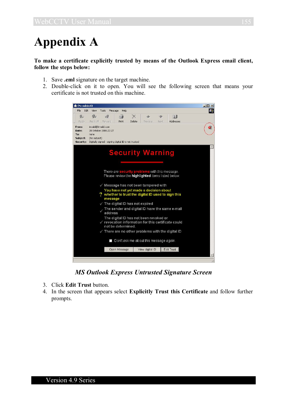 Appendix a, Webcctv user manual | Quadrox WebCCTV User Manual User Manual | Page 155 / 170