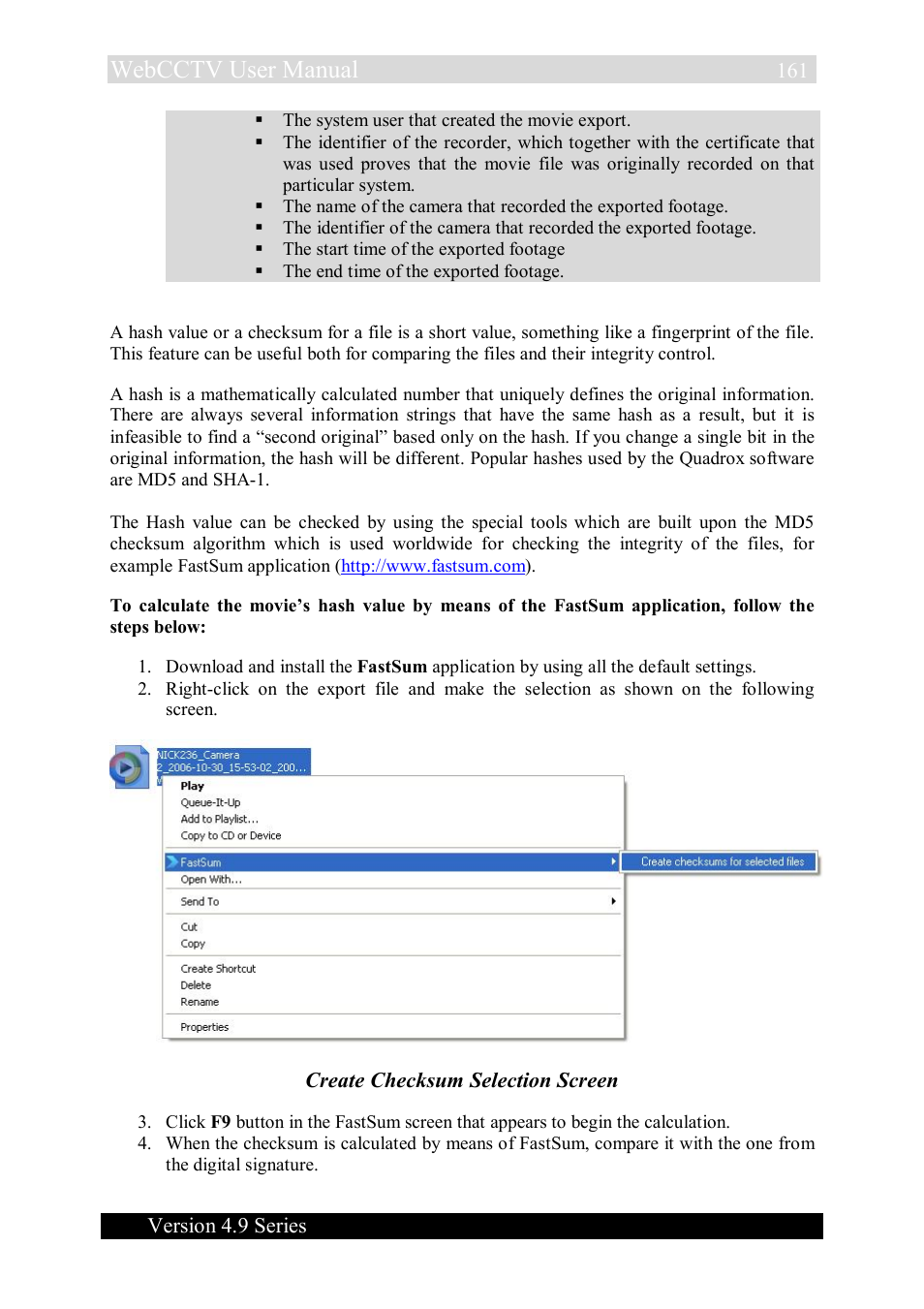 Webcctv user manual | Quadrox WebCCTV User Manual User Manual | Page 161 / 170