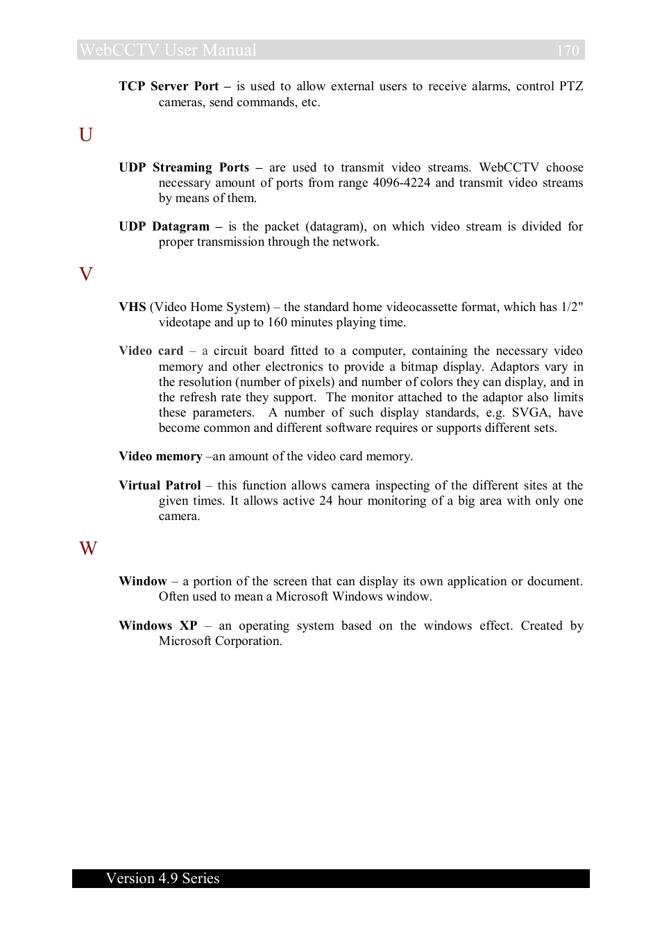 Webcctv user manual | Quadrox WebCCTV User Manual User Manual | Page 170 / 170