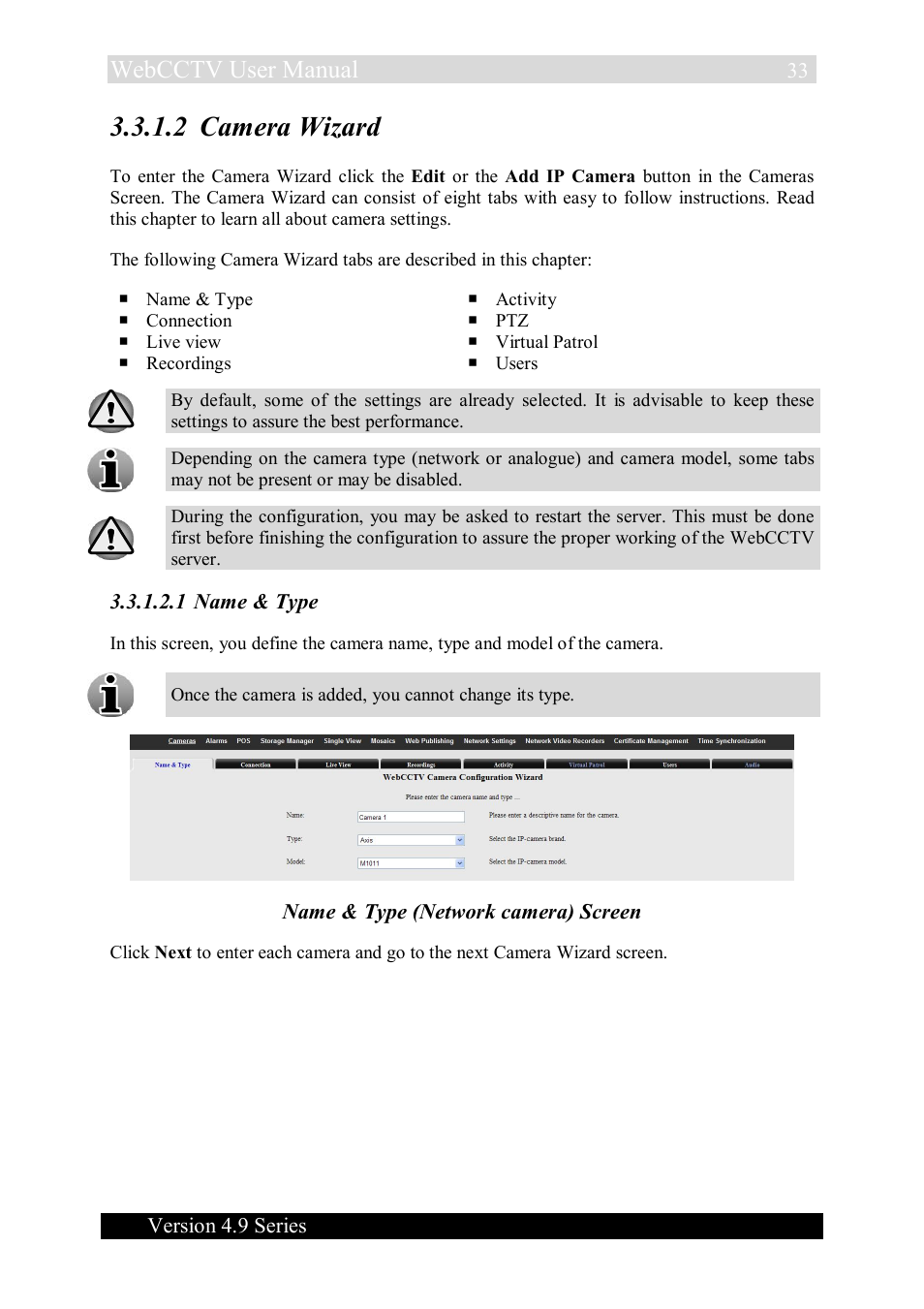 Camera wizard, Webcctv user manual | Quadrox WebCCTV User Manual User Manual | Page 33 / 170