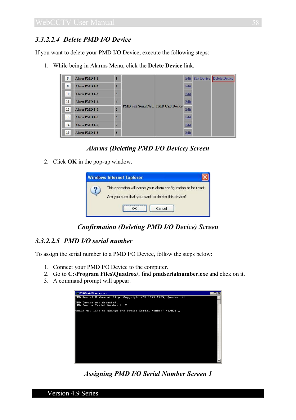 Webcctv user manual | Quadrox WebCCTV User Manual User Manual | Page 58 / 170