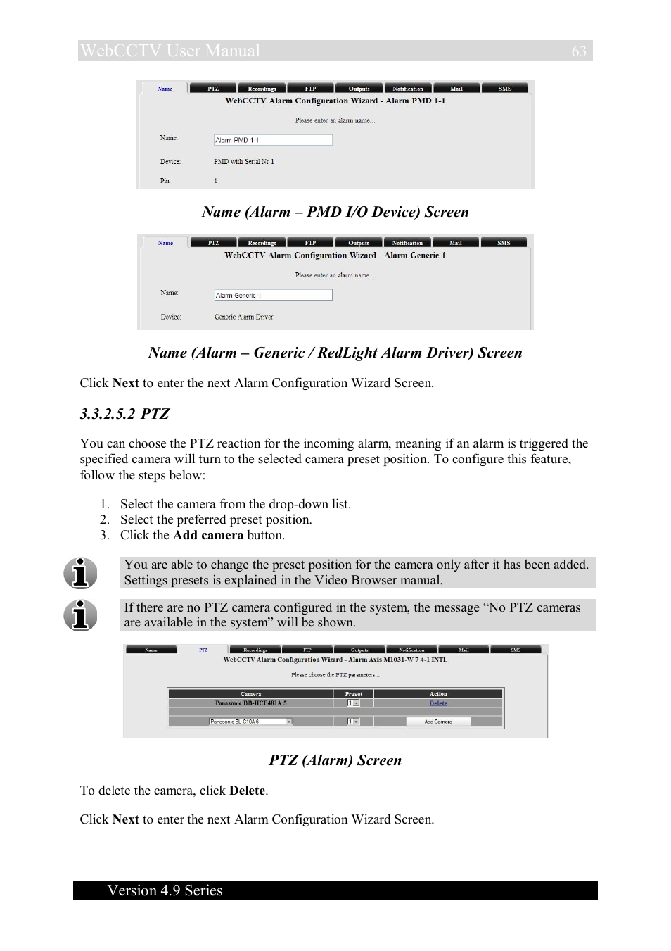 Webcctv user manual | Quadrox WebCCTV User Manual User Manual | Page 63 / 170