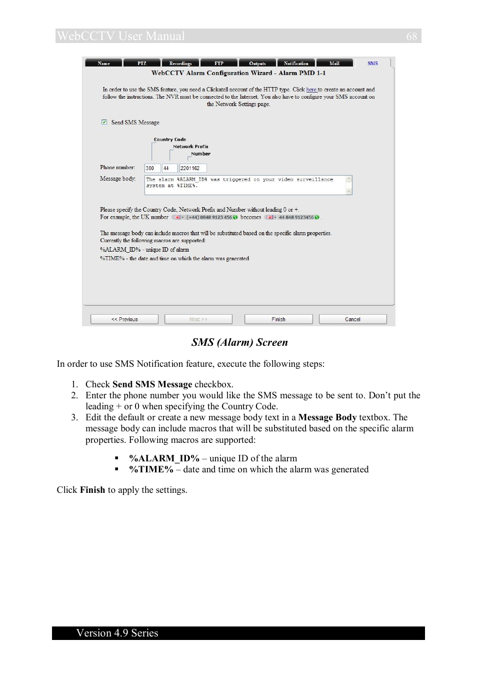 Webcctv user manual | Quadrox WebCCTV User Manual User Manual | Page 68 / 170