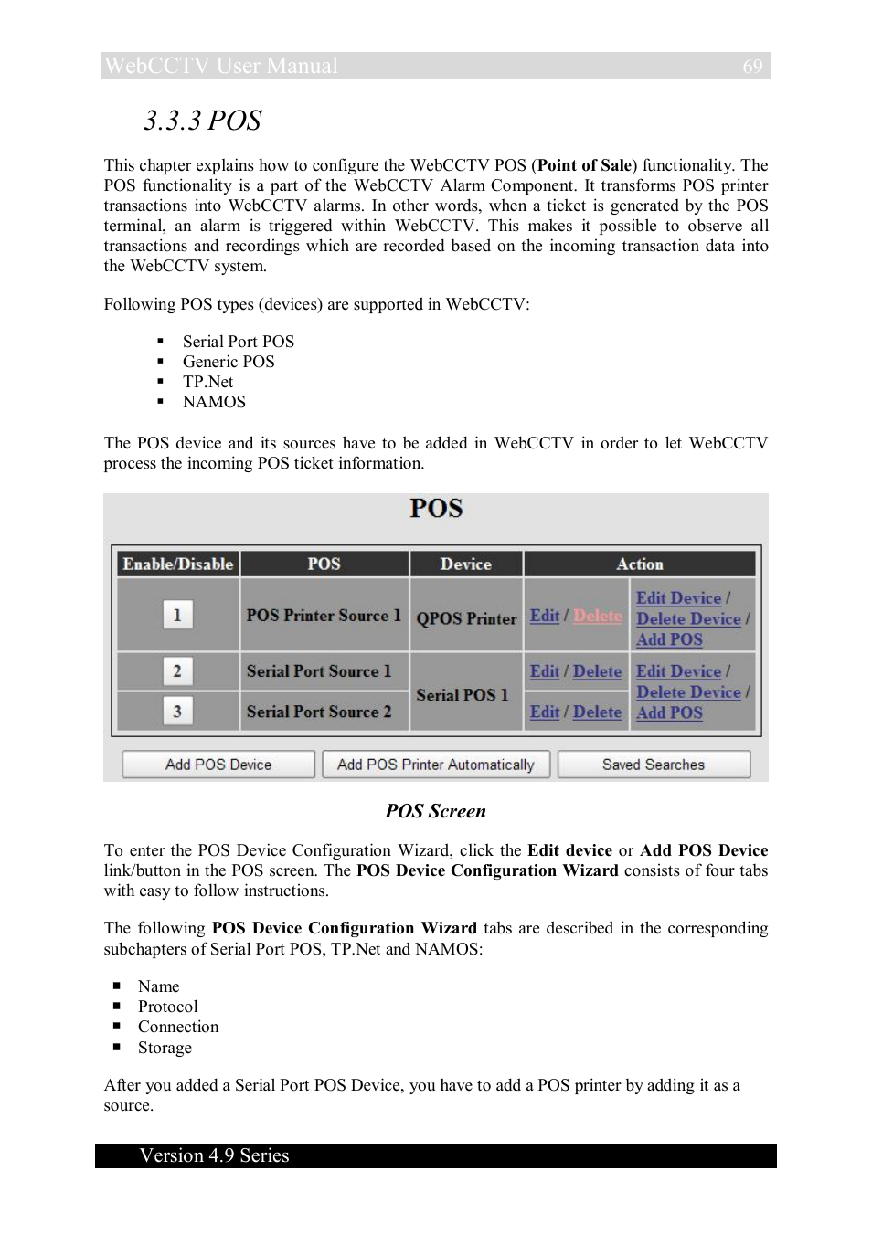 3 pos, Webcctv user manual | Quadrox WebCCTV User Manual User Manual | Page 69 / 170