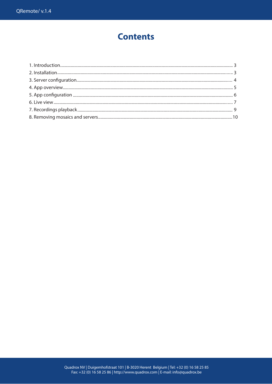 Quadrox Mobile User Manual | Page 2 / 10