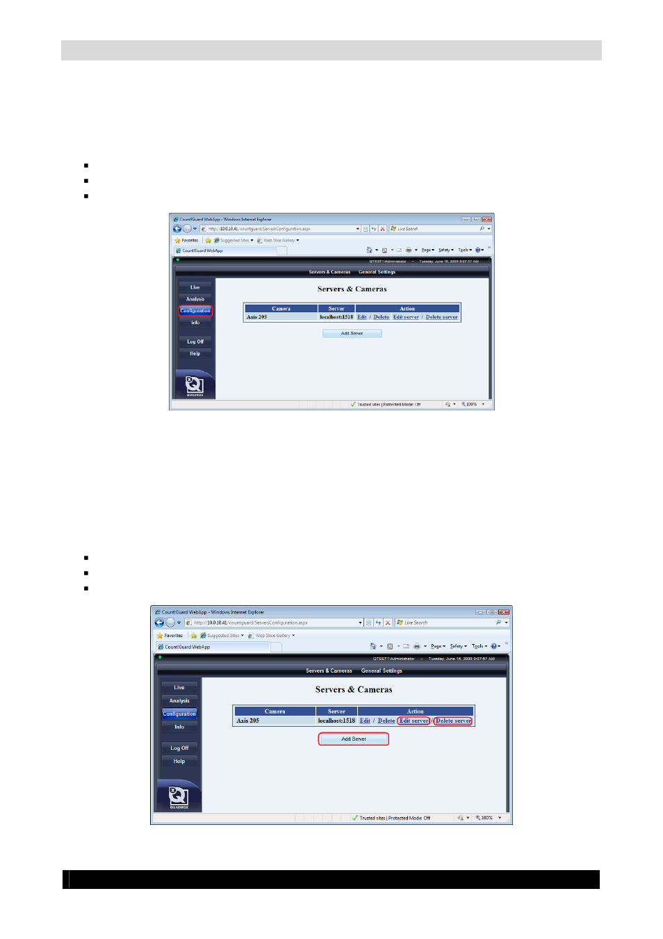 2 configuration, 1 servers, Onfiguration | Quadrox Count-Guard User Manual User Manual | Page 13 / 48