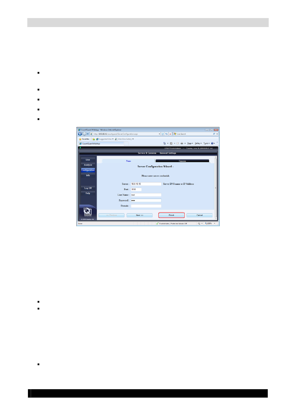 1 add server, 2 edit server, 3 delete server | Count!guard manual 14 | Quadrox Count-Guard User Manual User Manual | Page 14 / 48