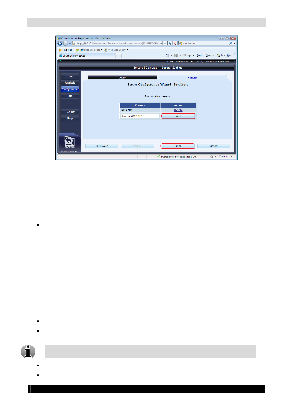 2 delete camera, 3 edit & configure camera (counting algorithm), Count!guard manual 16 | Quadrox Count-Guard User Manual User Manual | Page 16 / 48