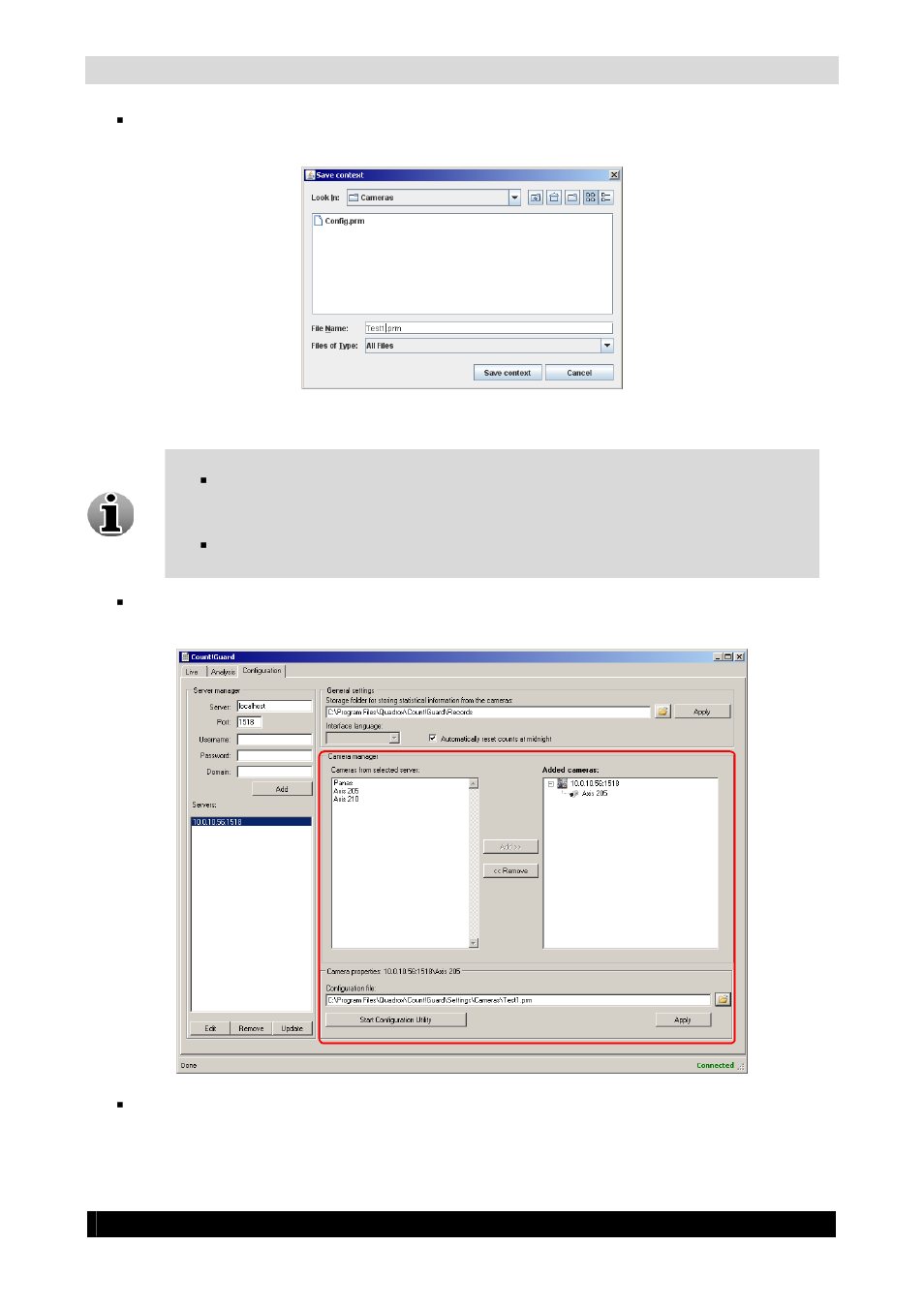 Count!guard manual 39, Save configuration context screen, Version 2.1.0.0 series | Quadrox Count-Guard User Manual User Manual | Page 39 / 48