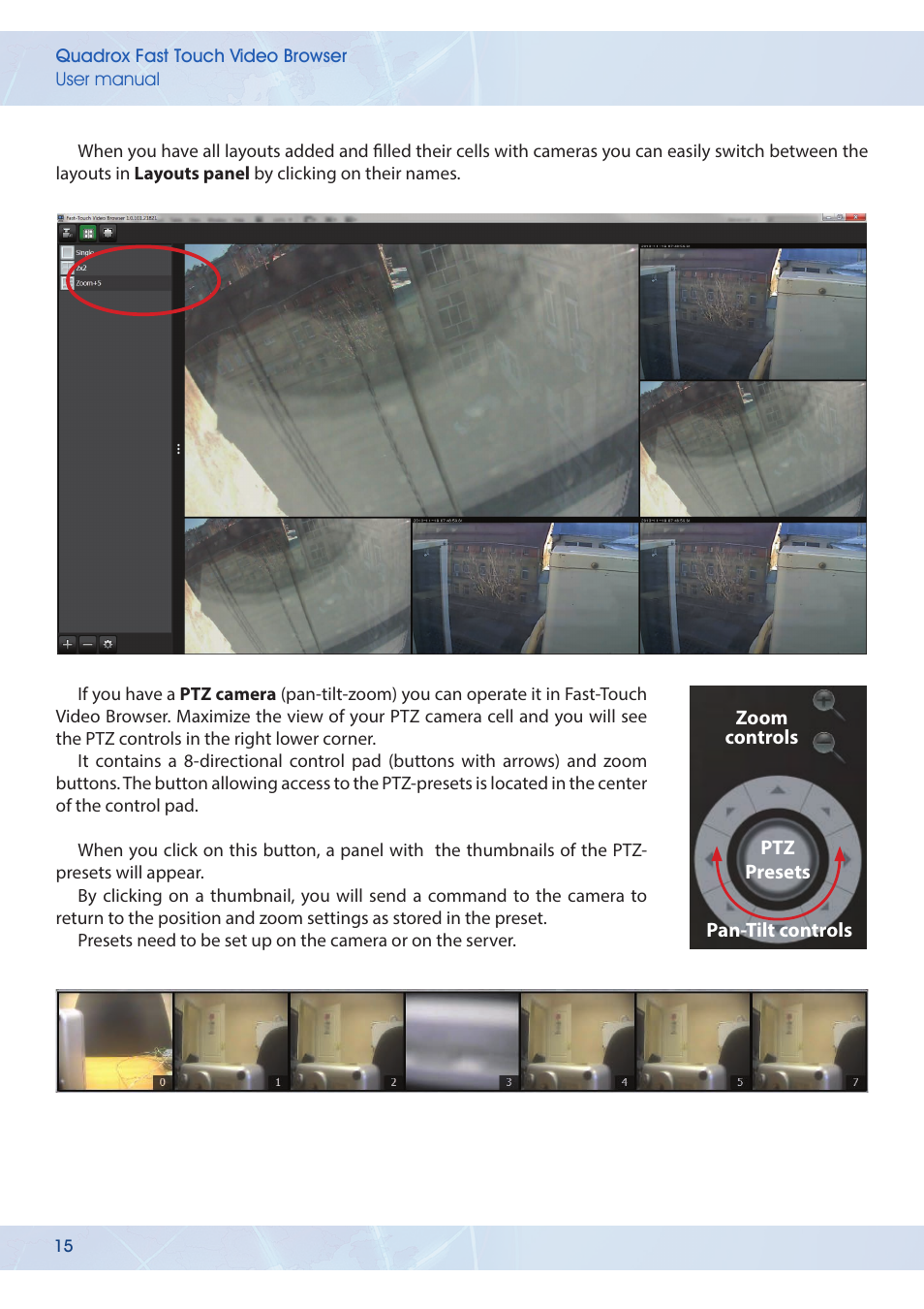 Quadrox Fast-Touch Video Browser User Manual | Page 15 / 21