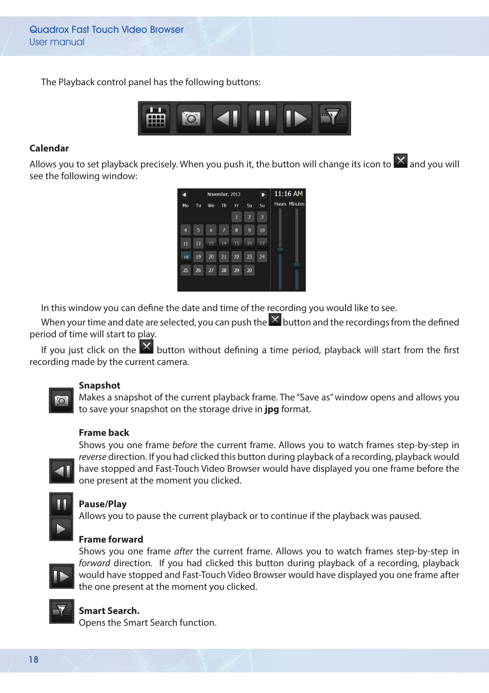 Quadrox Fast-Touch Video Browser User Manual | Page 18 / 21