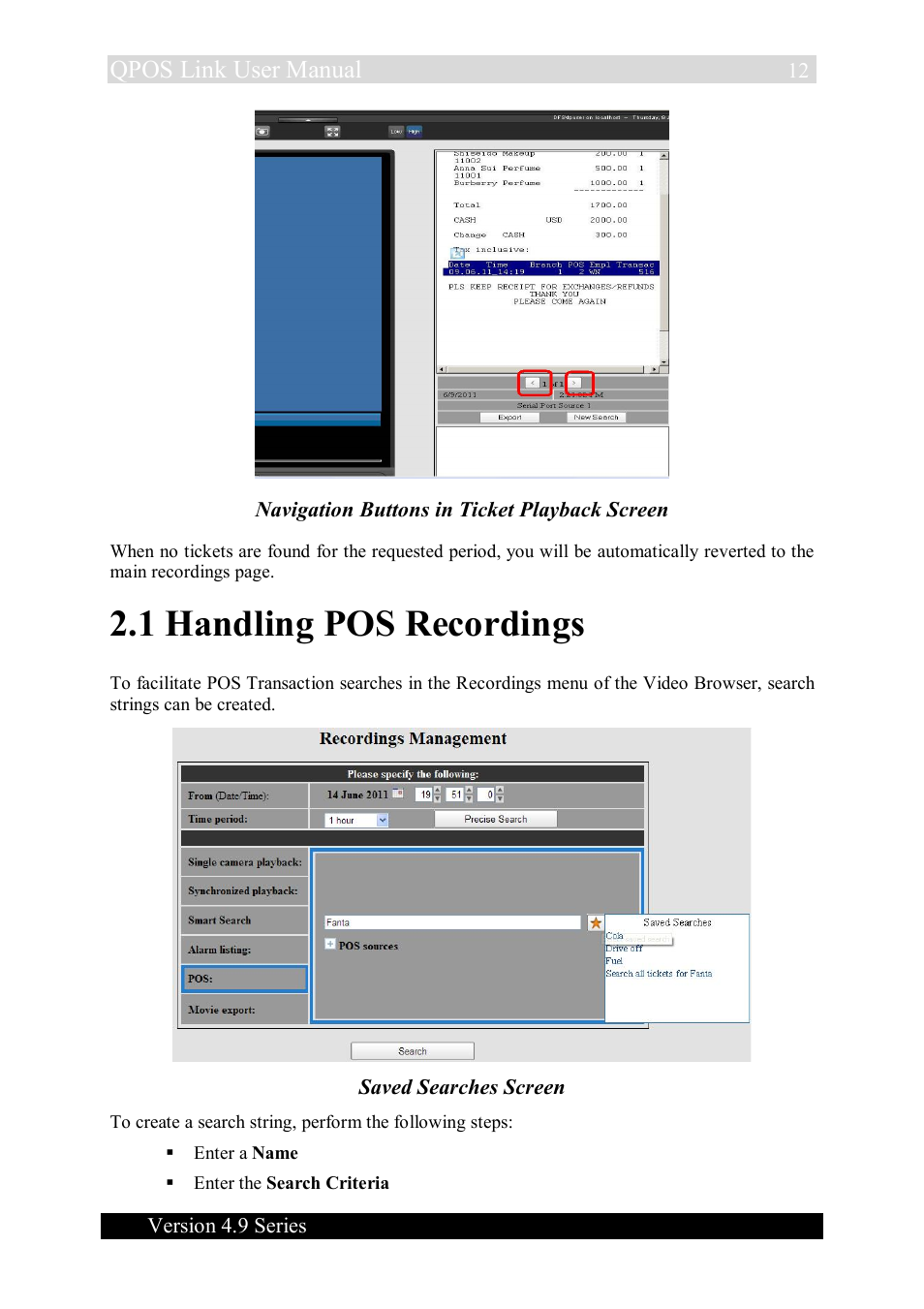 1 handling pos recordings, Qpos link user manual | Quadrox QPOS Link User Manual | Page 12 / 16