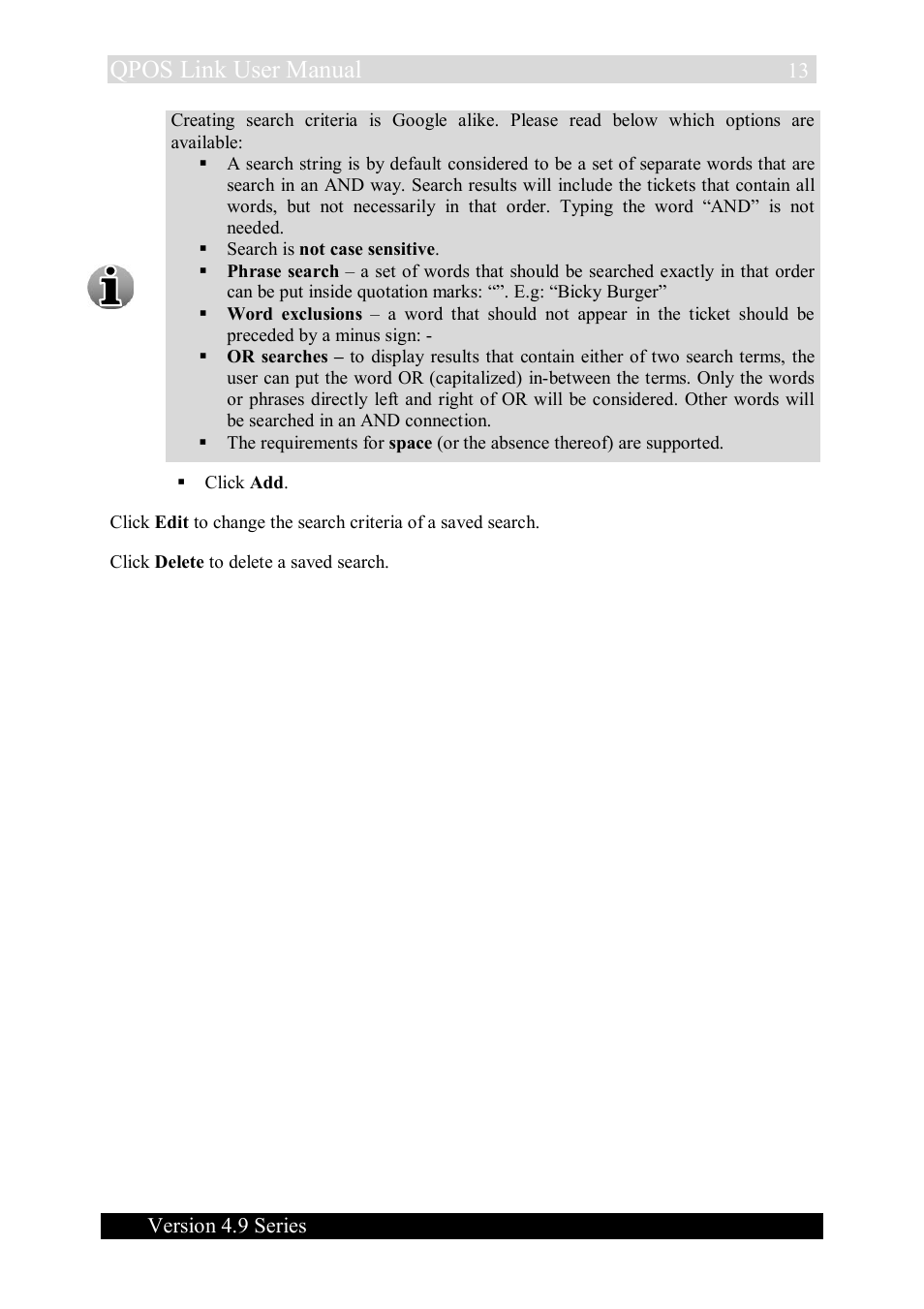 Qpos link user manual | Quadrox QPOS Link User Manual | Page 13 / 16