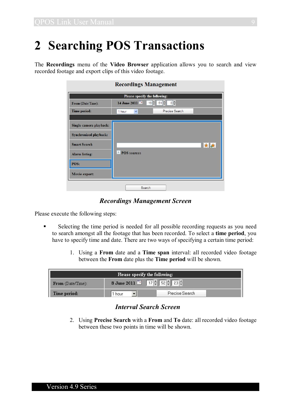 2 searching pos transactions, Qpos link user manual | Quadrox QPOS Link User Manual | Page 9 / 16