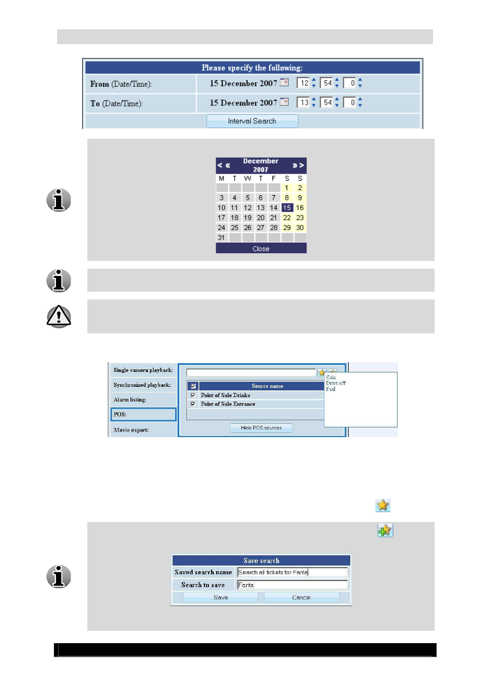 Serial port pos user & installation manual, Version 4.4 series, Pos search tab screen | Quadrox Remote POS User Manual | Page 23 / 28