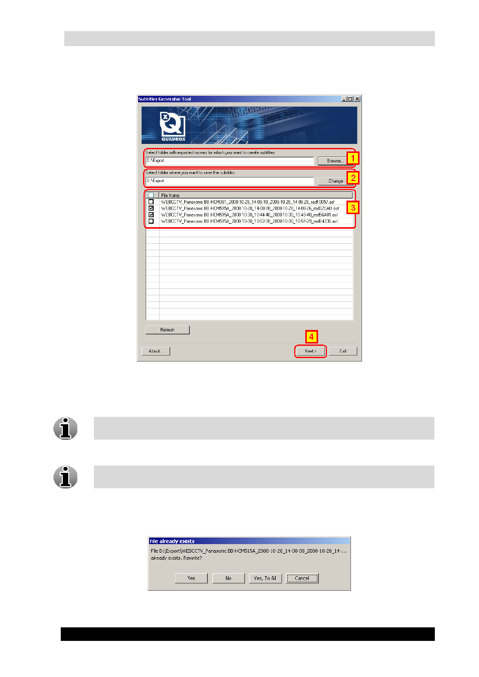 Subtitle generator tool user manual, Version 1.1.0.0 series | Quadrox Subtitle Generator Tool User Manual | Page 10 / 18