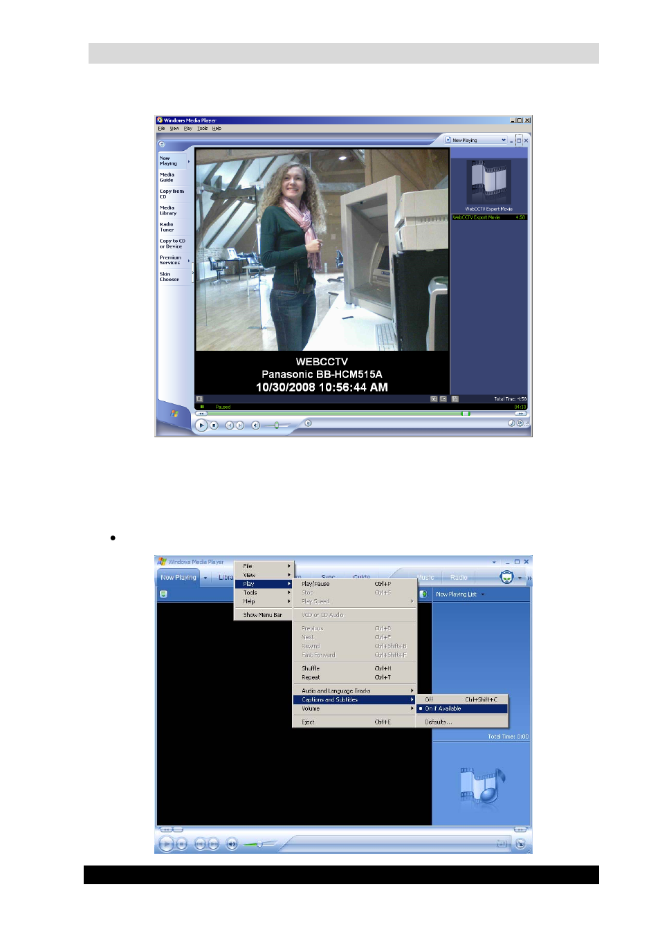 2 windows media player 10, Subtitle generator tool user manual, Version 1.1.0.0 series | Quadrox Subtitle Generator Tool User Manual | Page 13 / 18