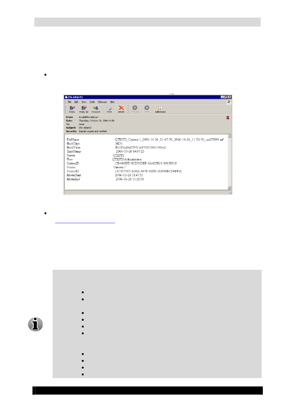 Appendix b, Video authentication manual | Quadrox Video Authentication User Manual | Page 17 / 21