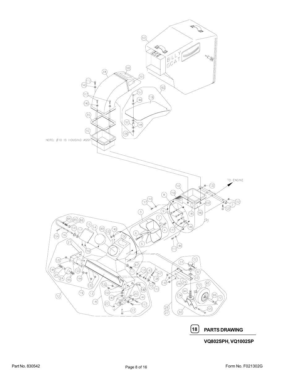 Billy Goat VQ802SPH User Manual | Page 8 / 16