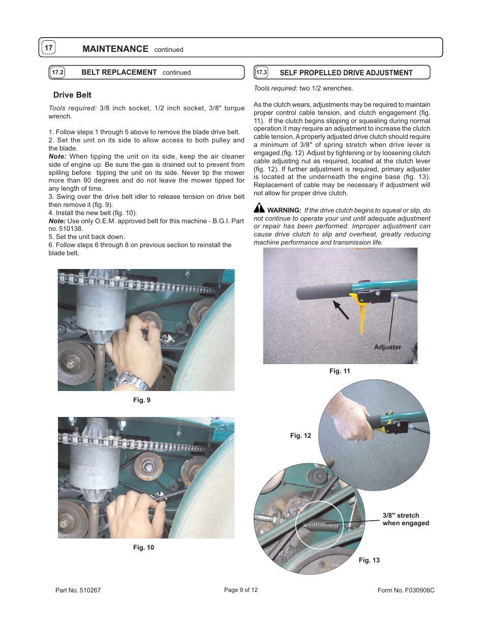 Maintenance | Billy Goat HW651SP User Manual | Page 9 / 12