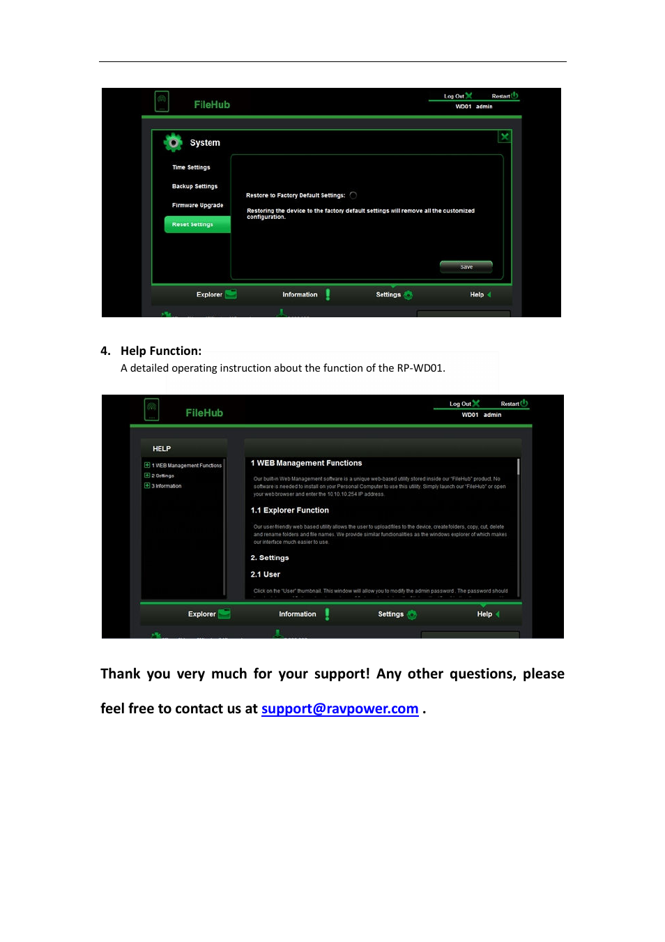 RAVPower RP-WD01 for Windows User Manual | Page 10 / 10