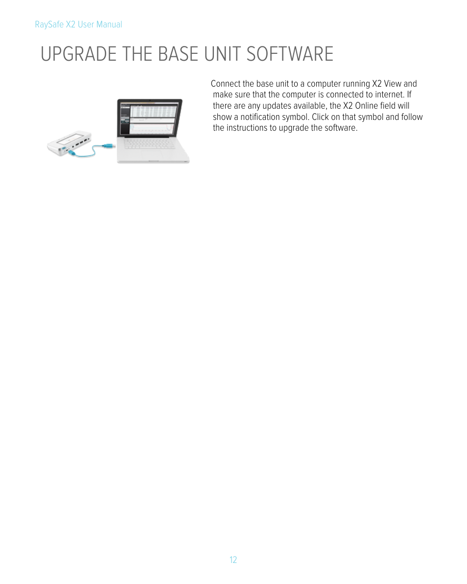 Upgrade the base unit software | RaySafe X2 Manual User Manual | Page 12 / 51