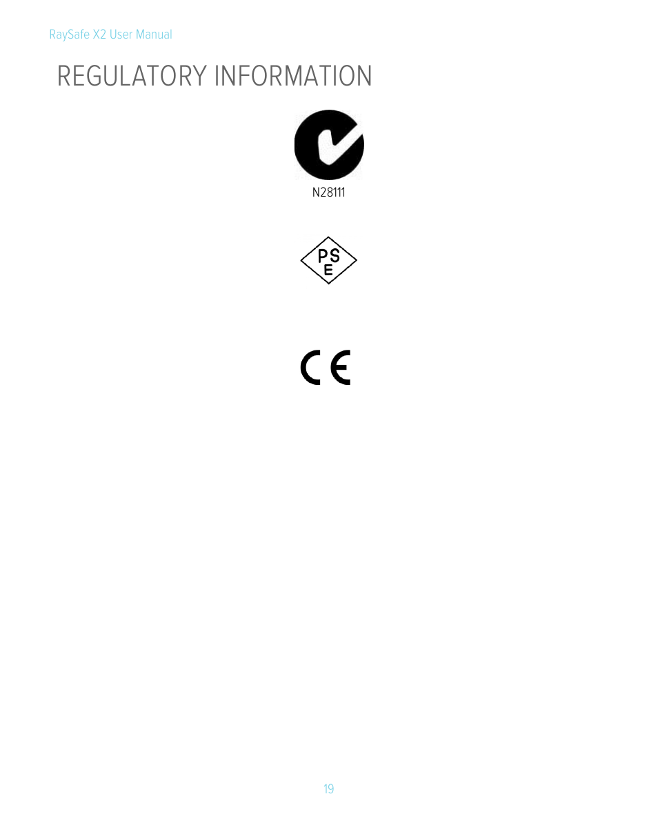 Regulatory information | RaySafe X2 Manual User Manual | Page 19 / 51