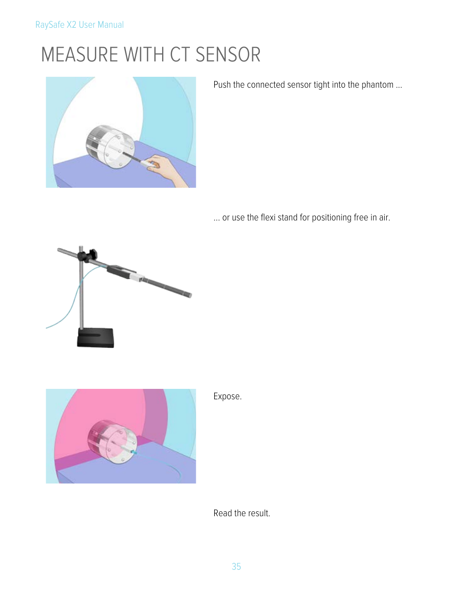 Measure with ct sensor | RaySafe X2 Manual User Manual | Page 35 / 51