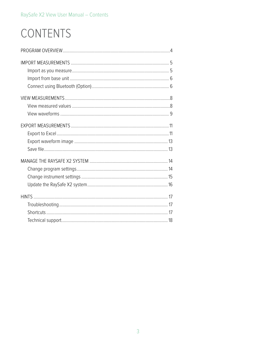 RaySafe X2 View User Manual | Page 3 / 18
