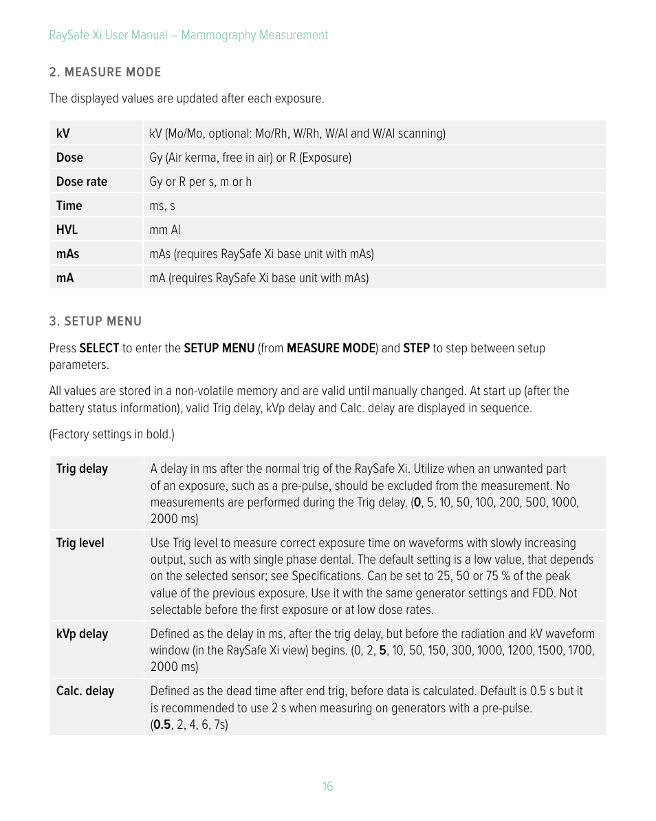 RaySafe Xi User Manual | Page 16 / 49