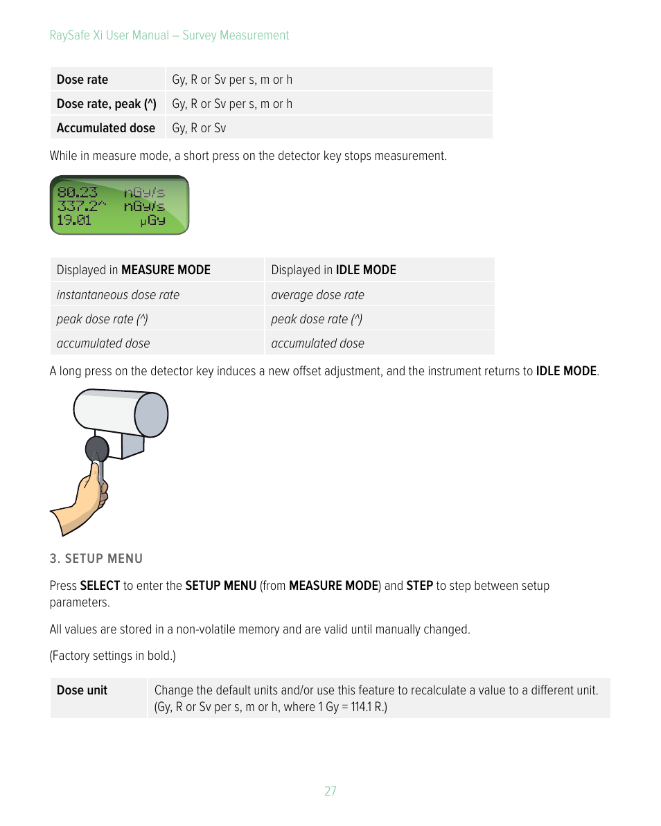 RaySafe Xi User Manual | Page 27 / 49