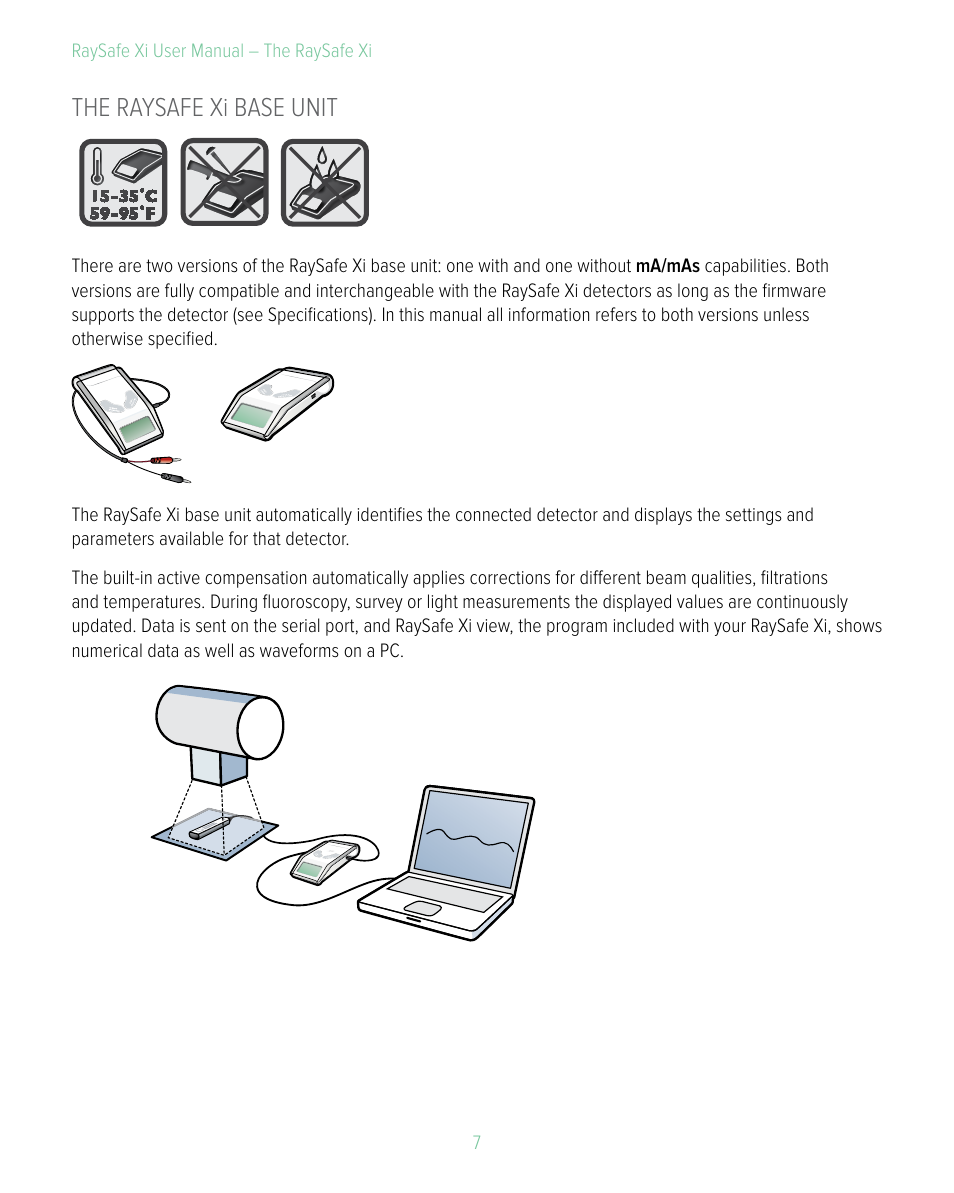 The raysafe xi base unit | RaySafe Xi User Manual | Page 7 / 49