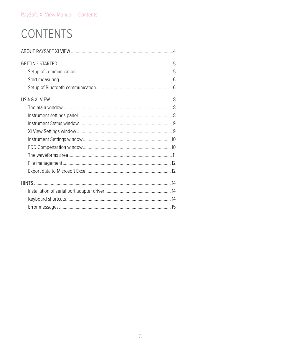 RaySafe Xi View User Manual | Page 3 / 15