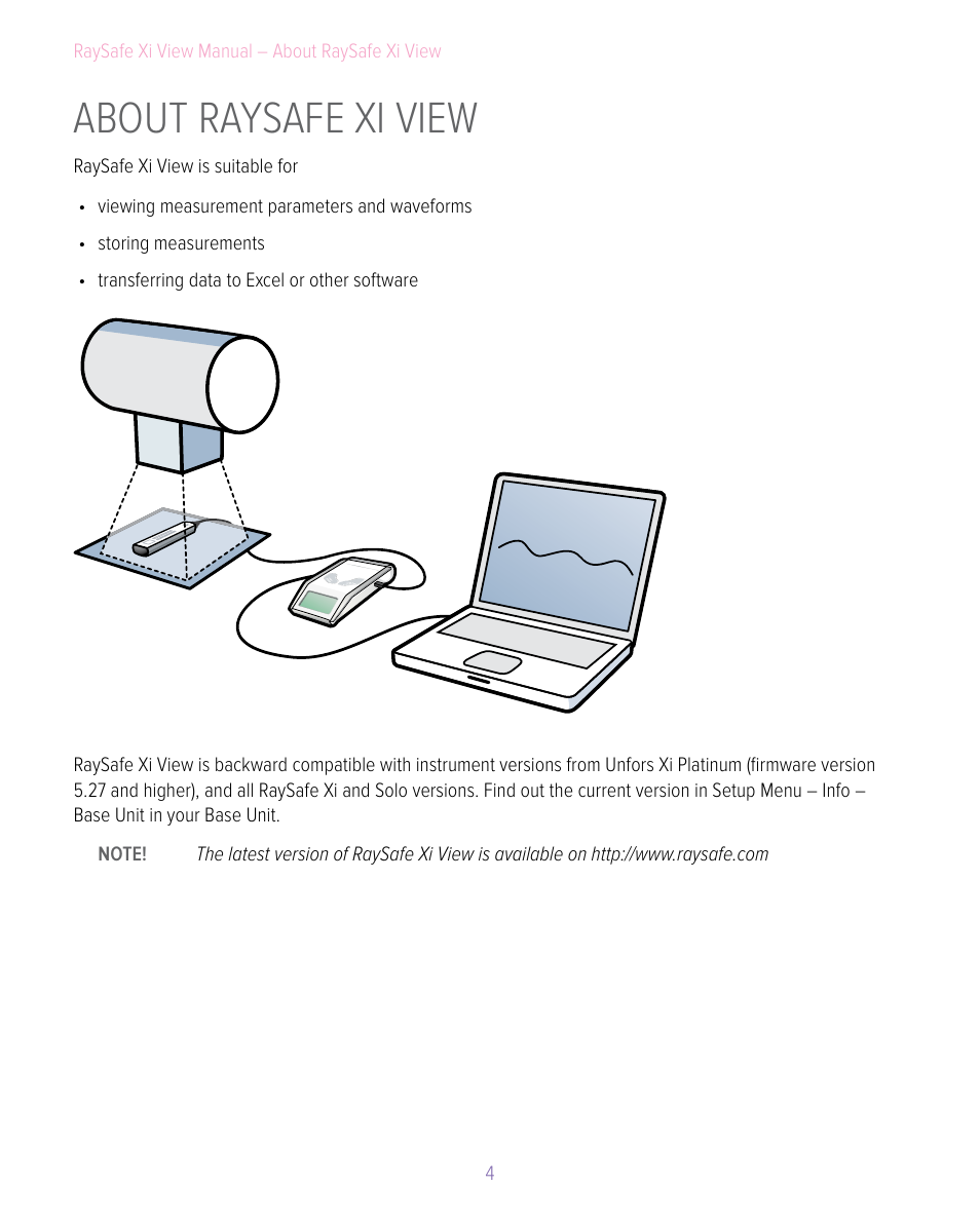 About raysafe xi view | RaySafe Xi View User Manual | Page 4 / 15