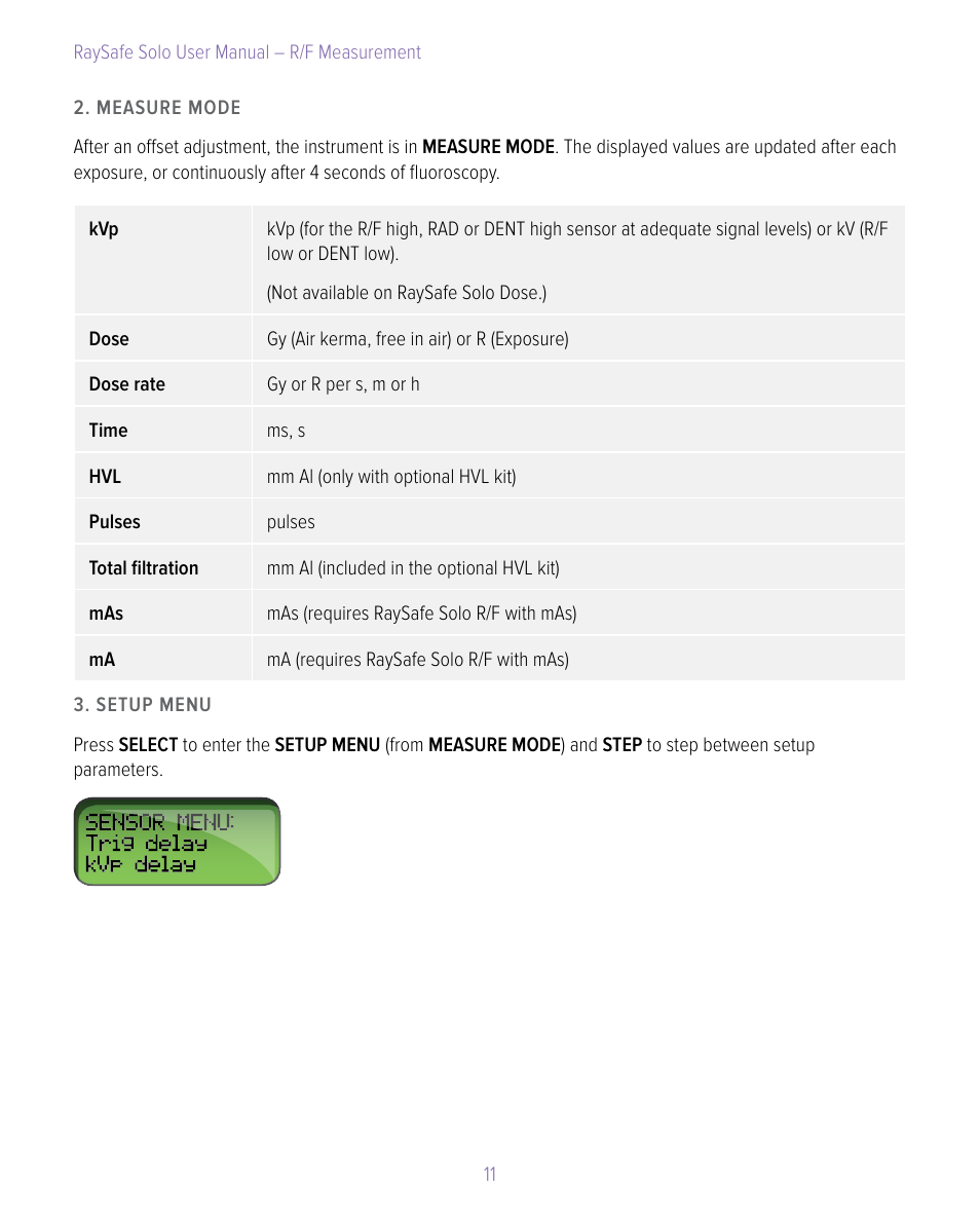 RaySafe Solo User Manual | Page 11 / 44